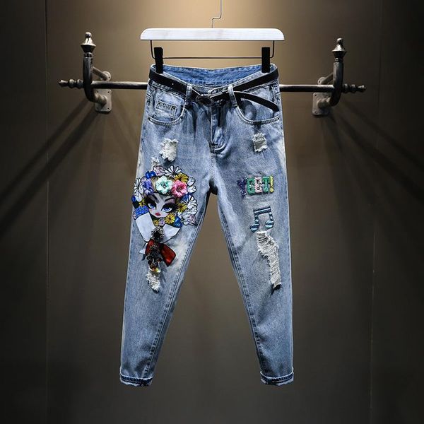 women's jeans ripped holes 2021 new all-match high waist spring autumn denim pants light blue patch embroidery full length jeans
women's jeans ripped holes 2021 new all-match high waist spring autumn denim pants light blue patch embroidery full length jeans