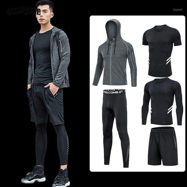 running sets man sportswear hooded gym clothes reflective quick-dry workout black gray training jogging sports men1, Black;blue
running sets man sportswear hooded gym clothes reflective quick-dry workout black gray training jogging sports men1, Black;blue
