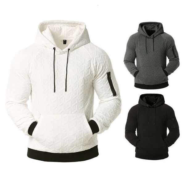 hoodie new clip hollow solid silk color wool sports casual hooded sweater jacket men's wear, Gray 
hoodie new clip hollow solid silk color wool sports casual hooded sweater jacket men's wear, Gray