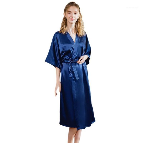 women's sleepwear satin silk women's soft long bathrobe female elegant homewear v-neck robe for women fashion nightwear oversized1, Black;red
women's sleepwear satin silk women's soft long bathrobe female elegant homewear v-neck robe for women fashion nightwear oversized1, Black;red