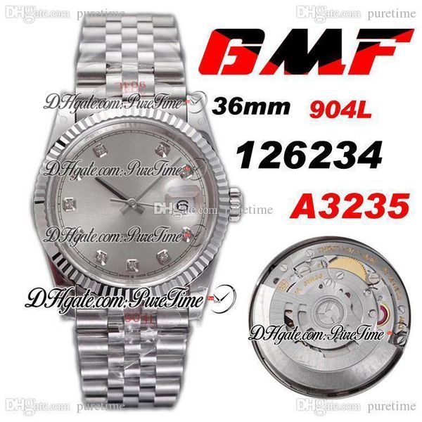 2021 gmf 126234 36mm date sa3235 automatic womens mens watch silver dial diamonds markers 904l steel case & bracelet ptrx just puretime 5ae5, Slivery;brown
2021 gmf 126234 36mm date sa3235 automatic womens mens watch silver dial diamonds markers 904l steel case & bracelet ptrx just puretime 5ae5, Slivery;brown