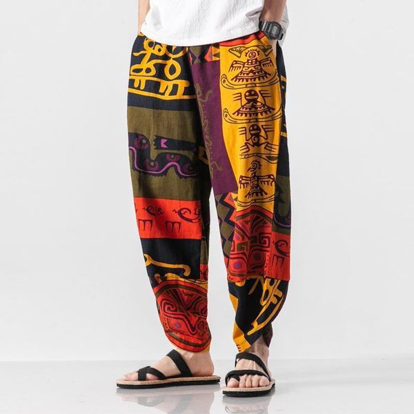 vintage printed men harem pants hip-hop cotton baggy loose wide leg pants ethnic style trousers men streetwear, Black
vintage printed men harem pants hip-hop cotton baggy loose wide leg pants ethnic style trousers men streetwear, Black