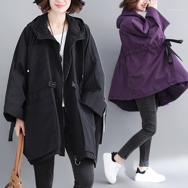 big size 4xl autumn women korean fashion drawstring outerwear ladies female plus lager long sleeve loose hooded trench coat1, Tan;black
big size 4xl autumn women korean fashion drawstring outerwear ladies female plus lager long sleeve loose hooded trench coat1, Tan;black