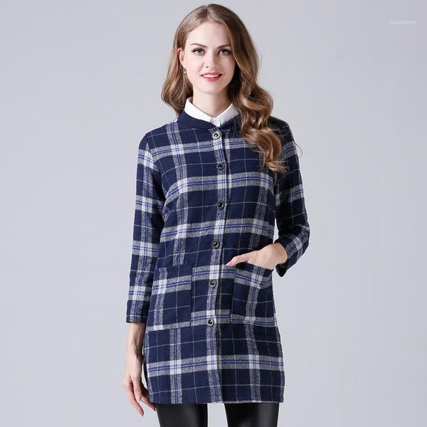 new o-neck womens long coats 2018 winter single breasted plaid wool blend coat and jacket wide-waisted ladies coats1, Black
new o-neck womens long coats 2018 winter single breasted plaid wool blend coat and jacket wide-waisted ladies coats1, Black