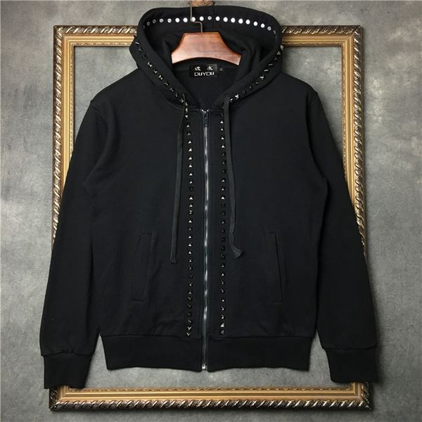 men's 100% cotton black hooded double row rivet decoration zip-through sweatshirt dd|41935d509 0ueb
men's 100% cotton black hooded double row rivet decoration zip-through sweatshirt dd|41935d509 0ueb