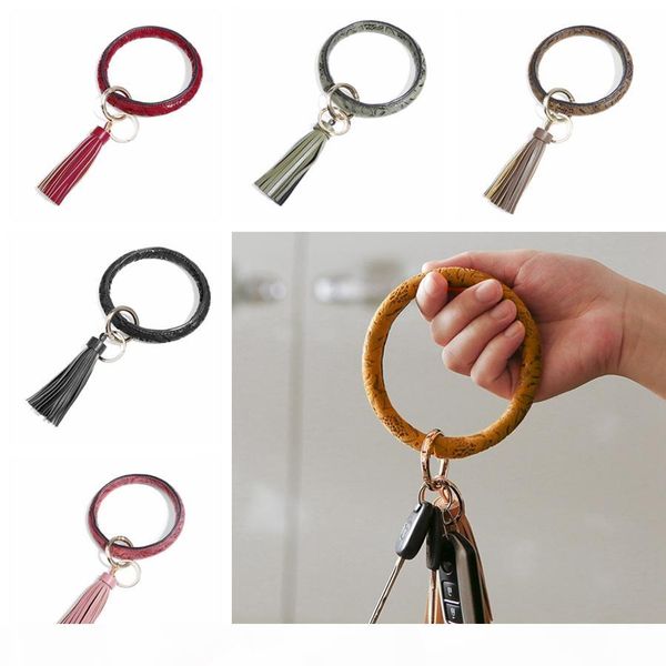 pu leather round bracelet keychain fashion woman circle tassel wristlet key ring creative bangle key holder party gift tta1863-1, Silver
pu leather round bracelet keychain fashion woman circle tassel wristlet key ring creative bangle key holder party gift tta1863-1, Silver