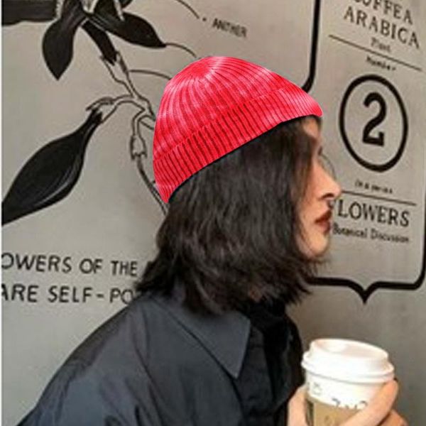 winter warm beanies knitted hat casual short printed fashion hat dome melon leather solid color woolen elastic cap, Blue;gray 
winter warm beanies knitted hat casual short printed fashion hat dome melon leather solid color woolen elastic cap, Blue;gray