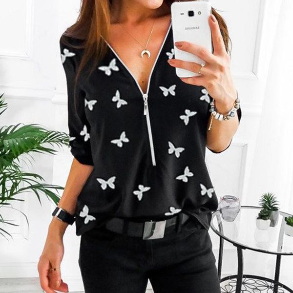 v neck shirt loose floral print tunic shirt plus size 2020 spring front zipper blouse fashion woman clothes 5xl women tunic1, White
v neck shirt loose floral print tunic shirt plus size 2020 spring front zipper blouse fashion woman clothes 5xl women tunic1, White