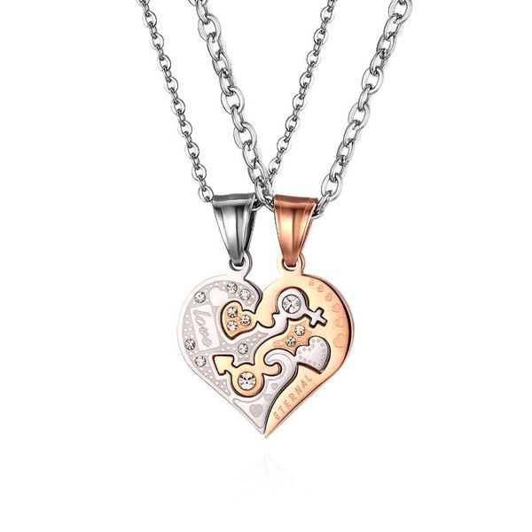 pendant necklaces boniskiss lovers' romantic stainless steel wedding anniversary suspension necklace women gold jewelry, Silver
pendant necklaces boniskiss lovers' romantic stainless steel wedding anniversary suspension necklace women gold jewelry, Silver