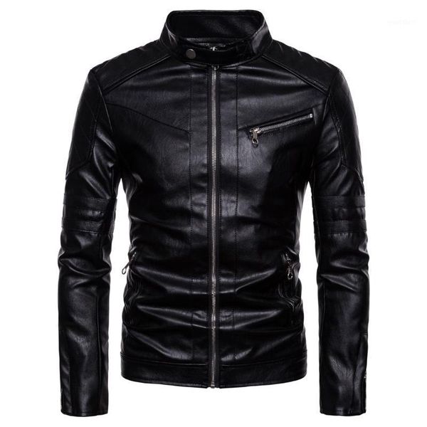 new 2020 men's washing motorcycle leather jacket stand-up collar pu trim zipper pocket metal trim men's leather jacket1, Black
new 2020 men's washing motorcycle leather jacket stand-up collar pu trim zipper pocket metal trim men's leather jacket1, Black