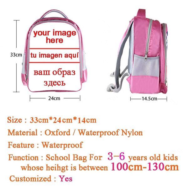 customized your image logo name children bags for girls 13 inch cartoon school backpack pink kindergarten bag y200328
customized your image logo name children bags for girls 13 inch cartoon school backpack pink kindergarten bag y200328