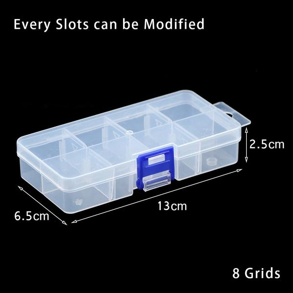 jhnby регулируемый 8 слоты прозрачный отсек пластиковые jewelry box для хранения case контейнер для бусин серьги кольца подарочные коробки s
jhnby регулируемый 8 слоты прозрачный отсек пластиковые jewelry box для хранения case контейнер для бусин серьги кольца подарочные коробки s