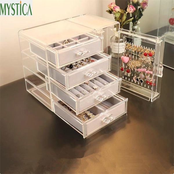 nordic organizer box bracelets stud earrings ring storage rack deskclear drawer jewelry case necklace display holder q1130
nordic organizer box bracelets stud earrings ring storage rack deskclear drawer jewelry case necklace display holder q1130