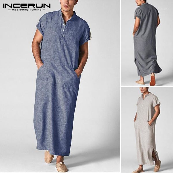incerun men islamic arab muslim kaftan stand collar short sleeve pockets vintage robes middle east solid men jubba thobe s-5xl1, Red
incerun men islamic arab muslim kaftan stand collar short sleeve pockets vintage robes middle east solid men jubba thobe s-5xl1, Red