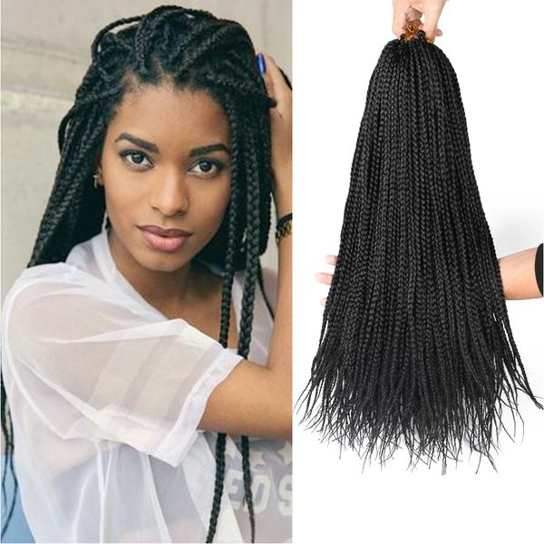 18" box braids crochet hair 22 strands/pcs black brown bug ombre braiding hair extensions 14 inch crochet braids 80g
18" box braids crochet hair 22 strands/pcs black brown bug ombre braiding hair extensions 14 inch crochet braids 80g