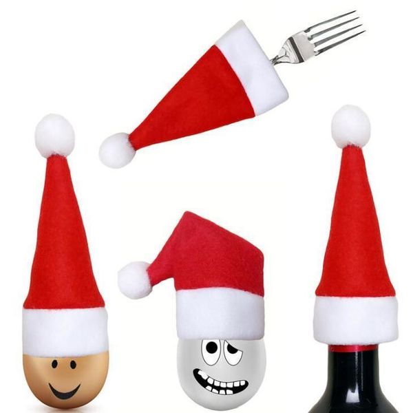mini christmas santa hat christmas pocket fork knife cutlery holder wine bottle cover christmas decorations festive party supplie wholesale
mini christmas santa hat christmas pocket fork knife cutlery holder wine bottle cover christmas decorations festive party supplie wholesale