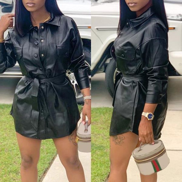 faux leather jackets women long sleeve tie belt waist streetwear coats ladies 2021 new fashion pu leather shirt jacket d301, Black;brown
faux leather jackets women long sleeve tie belt waist streetwear coats ladies 2021 new fashion pu leather shirt jacket d301, Black;brown