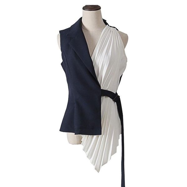 2021 summer fashion clothing patchwork waistcoat for women v neck sleeveless lace up ruched asymmetrical vest, Black;white
2021 summer fashion clothing patchwork waistcoat for women v neck sleeveless lace up ruched asymmetrical vest, Black;white