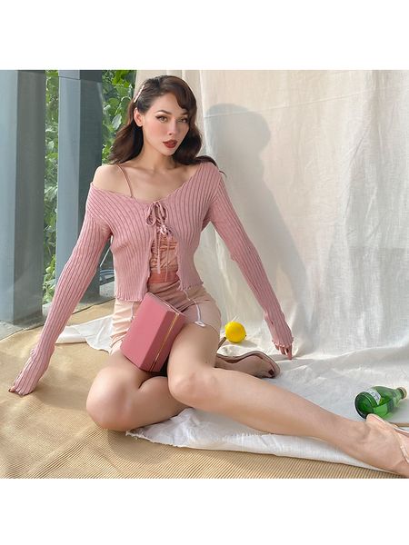 2021 autumn all-match 3-color fungus edge high-elastic cardigans with low-v casual low-down low-sleeve long mesh women's blouses frxm, White;black
2021 autumn all-match 3-color fungus edge high-elastic cardigans with low-v casual low-down low-sleeve long mesh women's blouses frxm, White;black