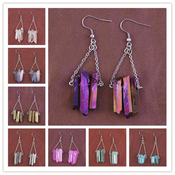 dangle & chandelier kft wholesale natural titanium coated crystal quartz colorful irregular shape drop stone earring for women jewelry, Silver
dangle & chandelier kft wholesale natural titanium coated crystal quartz colorful irregular shape drop stone earring for women jewelry, Silver