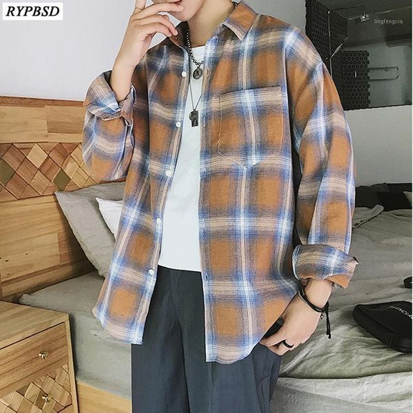 new plaid blouse men korean fashion casual long sleeve brand mens plaid shirt loose cotton single breasted oversize shirt1, White;black
new plaid blouse men korean fashion casual long sleeve brand mens plaid shirt loose cotton single breasted oversize shirt1, White;black