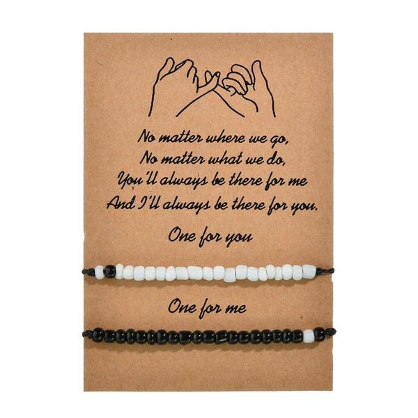 black and white rice beads double-layer bracelet hand-woven couple friendship hand rope classic couple bracelet gift, Golden;silver
black and white rice beads double-layer bracelet hand-woven couple friendship hand rope classic couple bracelet gift, Golden;silver