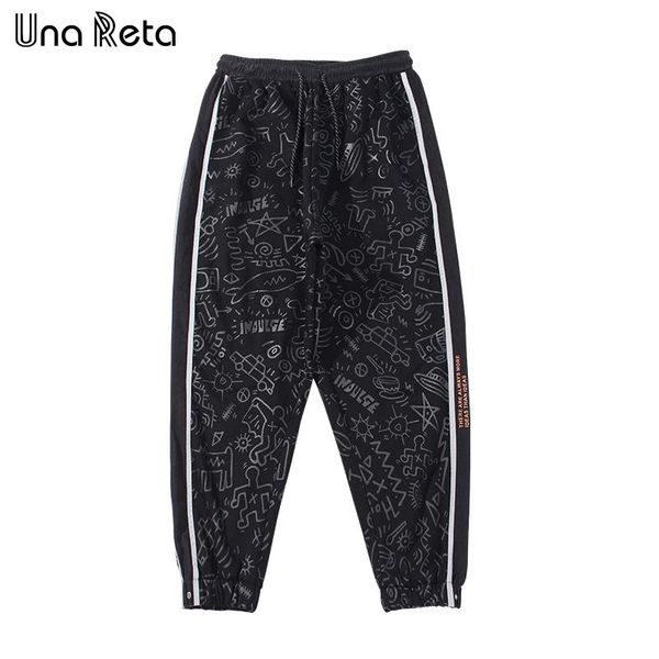 men's pants una reta fashion loose joggers harajuku hip hop print reflective strip harem casual sweatpants men, Black
men's pants una reta fashion loose joggers harajuku hip hop print reflective strip harem casual sweatpants men, Black