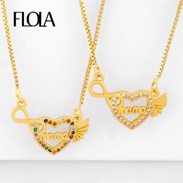 pendant necklaces flola rainbow cz mama for women with crystal gold love letter mom heart fashion jewelry gift nkeq48, Silver
pendant necklaces flola rainbow cz mama for women with crystal gold love letter mom heart fashion jewelry gift nkeq48, Silver