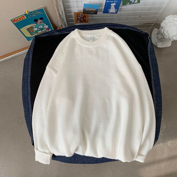 2021 new woman fashion solid color womens casual oversize pullovers korean streetwear 12 colors man sweater n2ay, White;black
2021 new woman fashion solid color womens casual oversize pullovers korean streetwear 12 colors man sweater n2ay, White;black