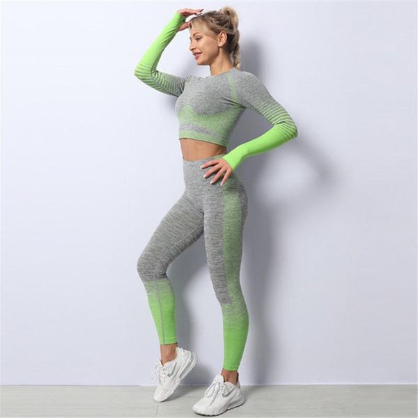 2pcs seamless women yoga set workout sportswear gym clothing fitness long sleeve crop high waist leggings sports wear, White;red
2pcs seamless women yoga set workout sportswear gym clothing fitness long sleeve crop high waist leggings sports wear, White;red