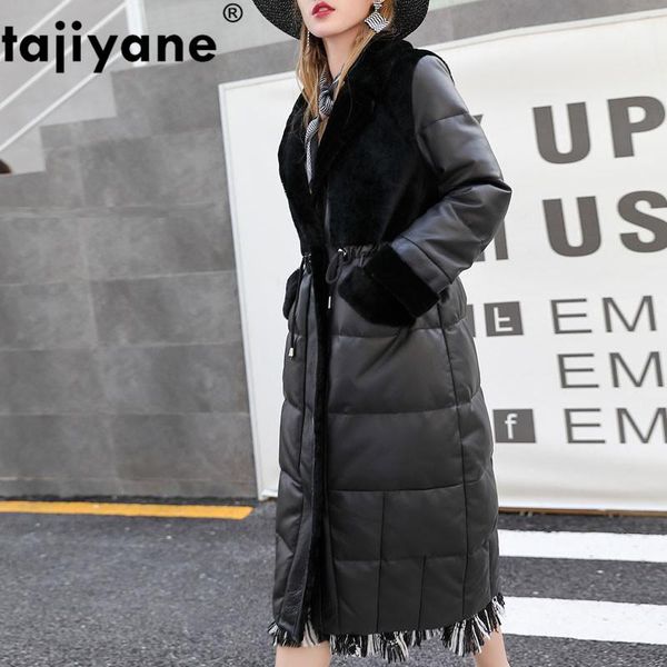 women's leather & faux real fur coat female genuine jacket autumn winter women clothes 2021 korean vintage sheepskin down zt4981, Black
women's leather & faux real fur coat female genuine jacket autumn winter women clothes 2021 korean vintage sheepskin down zt4981, Black