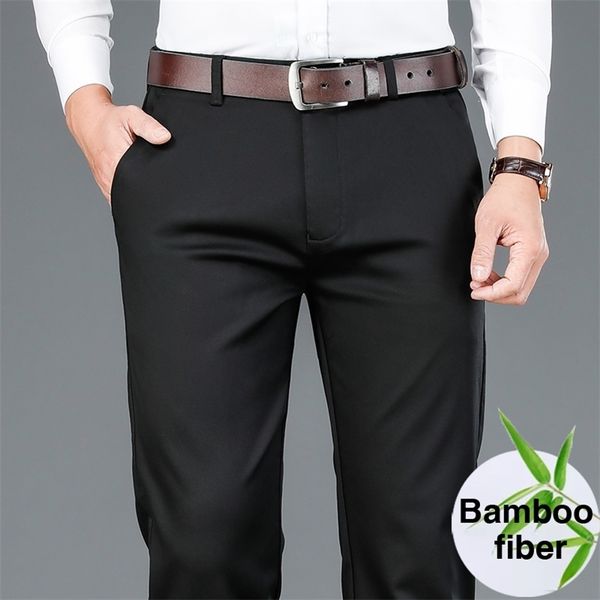 autumn new men's bamboo fiber casual pants classic style business fashion khaki stretch cotton trousers male brand clothes 201217, Black
autumn new men's bamboo fiber casual pants classic style business fashion khaki stretch cotton trousers male brand clothes 201217, Black