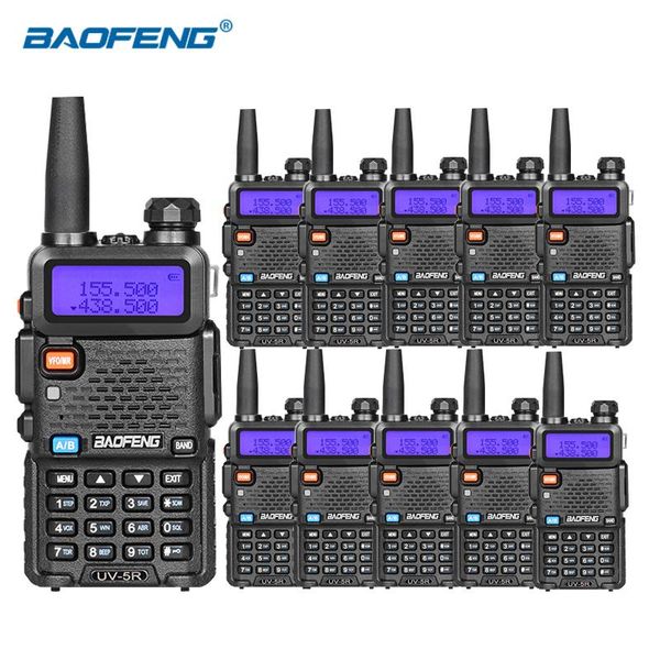 10 pz baofeng uv-5r walkie talkie vhf uhf dual band ham radio professional cb radio baofeng uv5r portable for hunting
10 pz baofeng uv-5r walkie talkie vhf uhf dual band ham radio professional cb radio baofeng uv5r portable for hunting