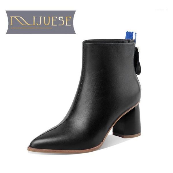 boots mljuese 2021 women ankle cow leather winter short plush pointed toe zipper high heels female size 391, Black
boots mljuese 2021 women ankle cow leather winter short plush pointed toe zipper high heels female size 391, Black