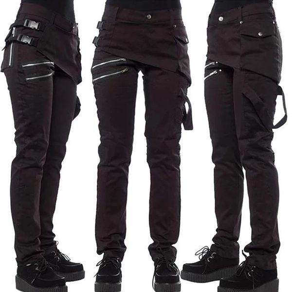 women gothic pants zipper pockets rivet steampunk trousers rock style pants eig88 201228, Black;white
women gothic pants zipper pockets rivet steampunk trousers rock style pants eig88 201228, Black;white