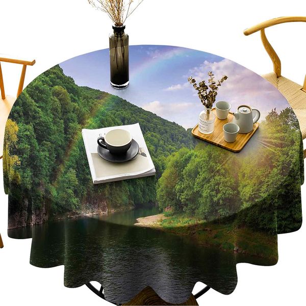 round table cloths summer scene by mountain valley with rainbow over the lake sunny day image
round table cloths summer scene by mountain valley with rainbow over the lake sunny day image