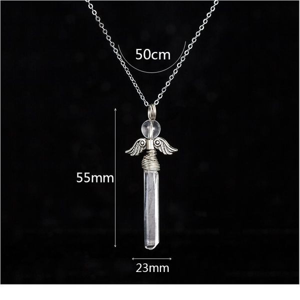 natural stones angel wings pendant handmade winding clear quartz necklace reiki chakra crystal pendant romantic gift qylmma, Black
natural stones angel wings pendant handmade winding clear quartz necklace reiki chakra crystal pendant romantic gift qylmma, Black