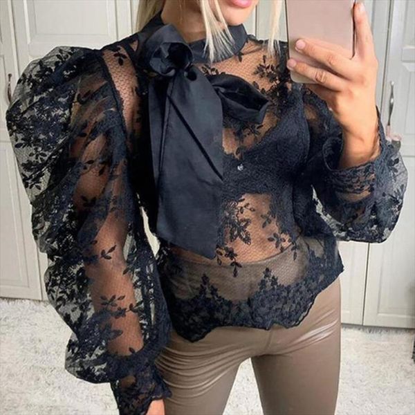 2020 lace embroider mesh blouse women puffed sleeve blouse shirts long sleeve bow tie collar shirt, White
2020 lace embroider mesh blouse women puffed sleeve blouse shirts long sleeve bow tie collar shirt, White