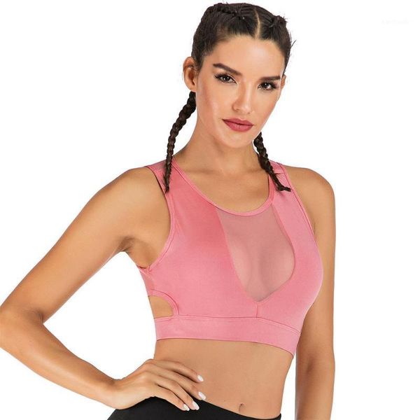 women mesh perspective yoga bra sports vest tank running fitness bra fashion ladies solid color hpllow out underwear1, White;black
women mesh perspective yoga bra sports vest tank running fitness bra fashion ladies solid color hpllow out underwear1, White;black