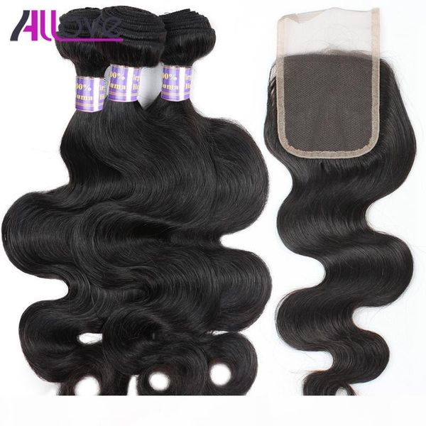 allove wholesale 10a brazilian human hair body weave 4bundles with lace closure malaysian weaves peruvian hair extensions indian human hair, Black
allove wholesale 10a brazilian human hair body weave 4bundles with lace closure malaysian weaves peruvian hair extensions indian human hair, Black