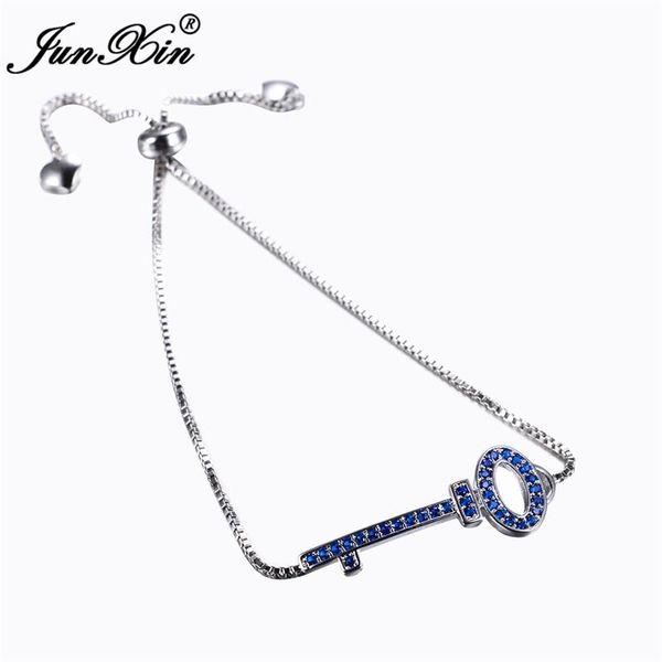 junxin adjustable key style multi color zircon bracelet white gold filled wedding party bracelets for women birthday gift bt0078, Black
junxin adjustable key style multi color zircon bracelet white gold filled wedding party bracelets for women birthday gift bt0078, Black