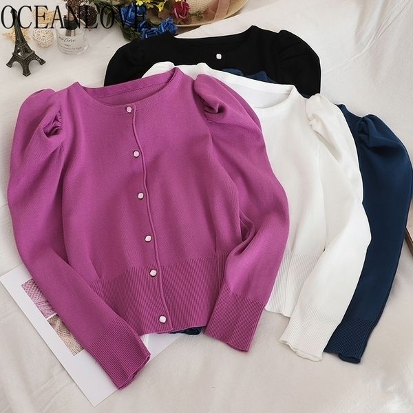oceanlove puff sleeve cardigans solid spring single breasted korean vintage sweaters women thin chaqueta mujer 13696 201202, White;black
oceanlove puff sleeve cardigans solid spring single breasted korean vintage sweaters women thin chaqueta mujer 13696 201202, White;black