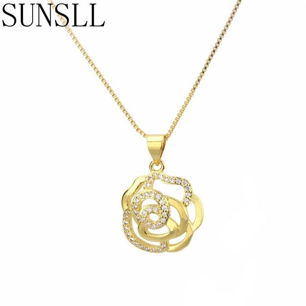 SUNSLL Fashion Flower Shape Gold/Silver Color Copper necklace Unique Romantic Pendant Necklace Jewelry for Women party gifts
SUNSLL Fashion Flower Shape Gold/Silver Color Copper necklace Unique Romantic Pendant Necklace Jewelry for Women party gifts