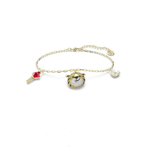 year of the tiger charm bracelets multicolored gold-tone plated new year cute blessing bracelet for women, Golden;silver
year of the tiger charm bracelets multicolored gold-tone plated new year cute blessing bracelet for women, Golden;silver