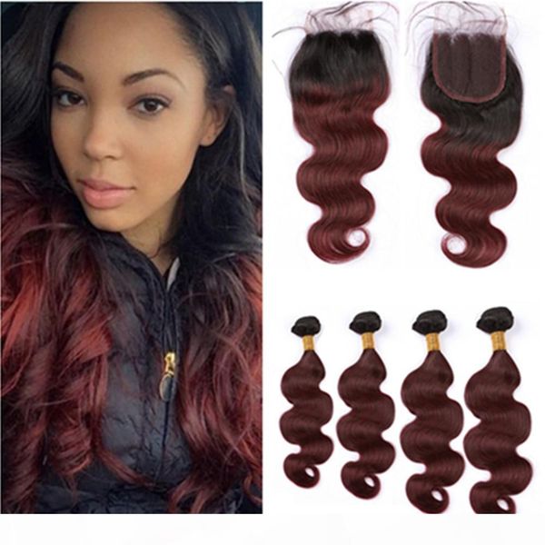 #1b 99j wine red ombre human hair 4bundles and closure wine red mbre body wave brazilian human hair weaves with ombre burgundy closure, Black
#1b 99j wine red ombre human hair 4bundles and closure wine red mbre body wave brazilian human hair weaves with ombre burgundy closure, Black