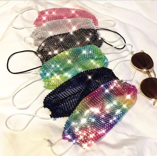 new bling bling diamond face mask fashion trend nightclub bar rhinestones masks washable reusable fishing net face mask ing
new bling bling diamond face mask fashion trend nightclub bar rhinestones masks washable reusable fishing net face mask ing