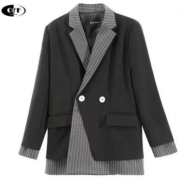 women's suits & blazers women patchwork striped split blazer lapel long sleeve loose fit jacket chic tide spring autumn casual black cl, White;black
women's suits & blazers women patchwork striped split blazer lapel long sleeve loose fit jacket chic tide spring autumn casual black cl, White;black