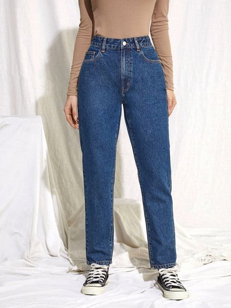 high waisted light wash mom fit jeans q2pl#, Blue
high waisted light wash mom fit jeans q2pl#, Blue
