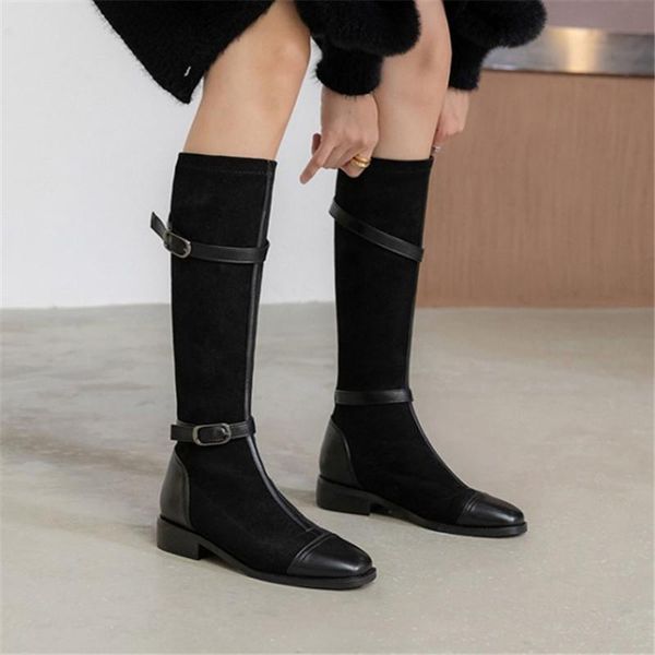 boots pxelena plus size 34-45 women riding knight knee high 2021 spring autumn winter low heel shoes buckle faux suede patchwork, Black
boots pxelena plus size 34-45 women riding knight knee high 2021 spring autumn winter low heel shoes buckle faux suede patchwork, Black
