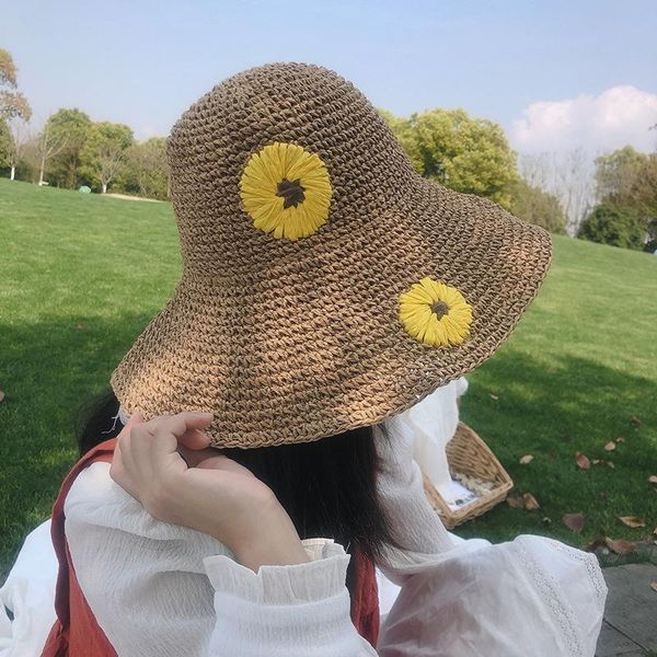 wide brim hats korean holiday beach paper straw sun cap daisy travel leisure embroidery flowers applique decoration bucket hat, Blue;gray
wide brim hats korean holiday beach paper straw sun cap daisy travel leisure embroidery flowers applique decoration bucket hat, Blue;gray